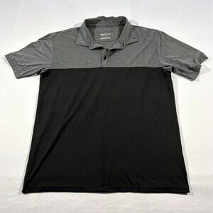 Men's Two-Tone Gray & Black Polo Shirt